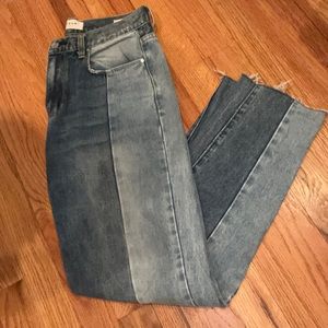 Ankle cut 2 toned jeans